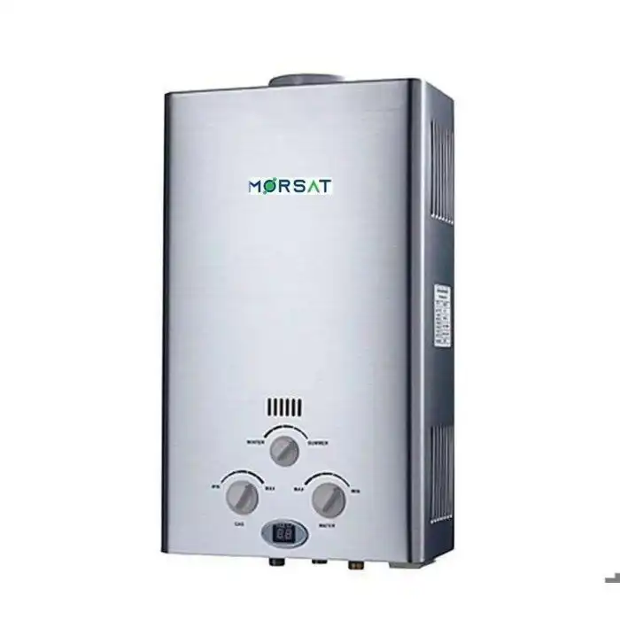 Chauffe-eau à gaz - MORSAT - 6L - Silver - 14 kW - Système de sécurité intégré