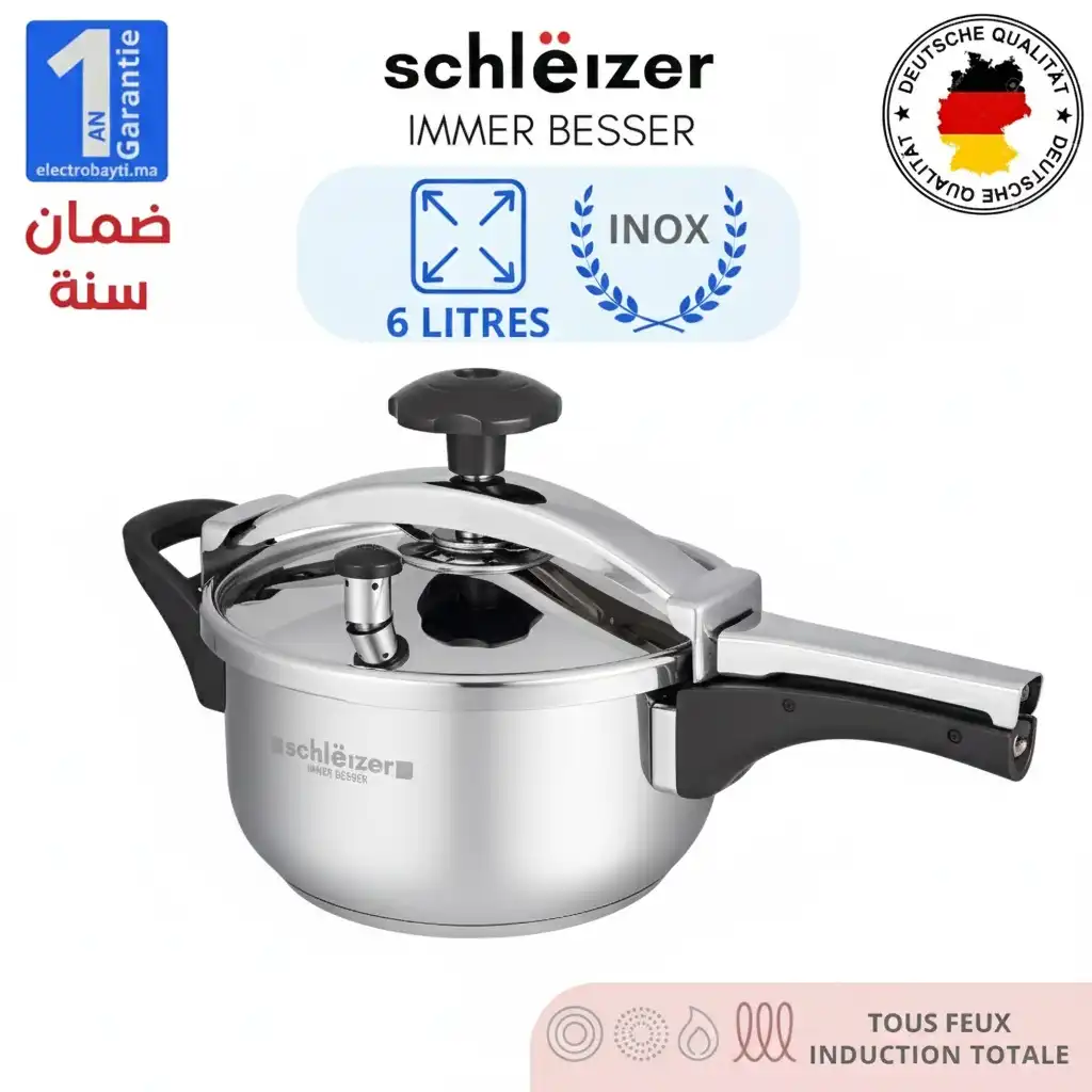 schlëizer - Cocotte Minute - Autocuiseur - INOX - 6 Litres