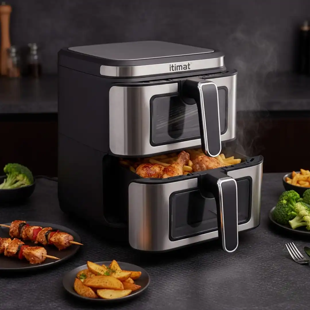 Air fryer-Friteuse à Air Double Compartiment Professionnelle-ITIMAT – 11L / 2800W