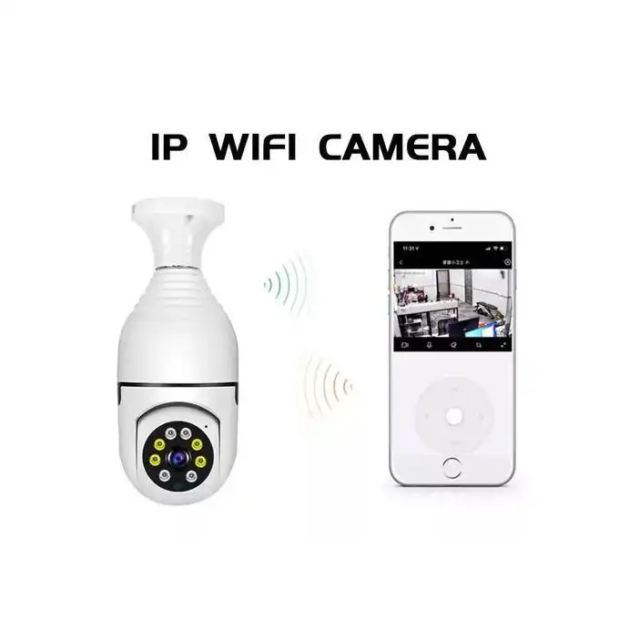 Caméra intelligente Wi-Fi sans fil en forme de lampe