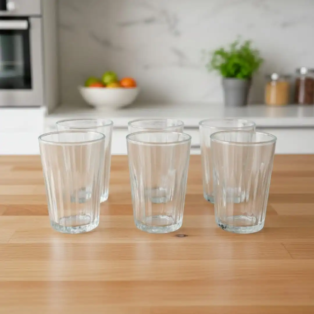 Set de 6 Verres à eau ou jus-simple -résistant -compatible lave vaisselle
