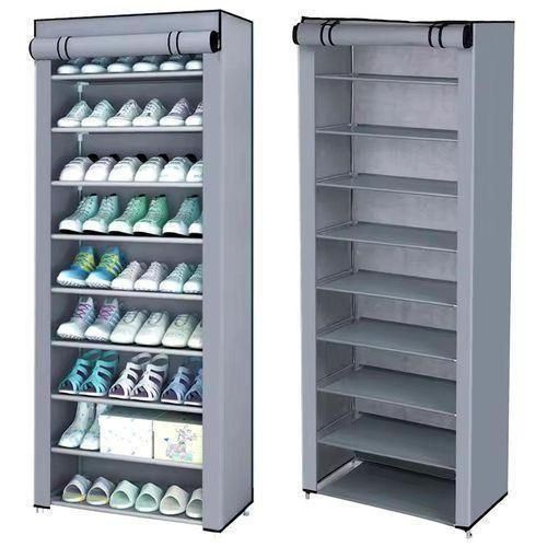 Armoire de Rangement à 9 niveaux en Tissu avec Housse - placard rangement 60x30x155cm