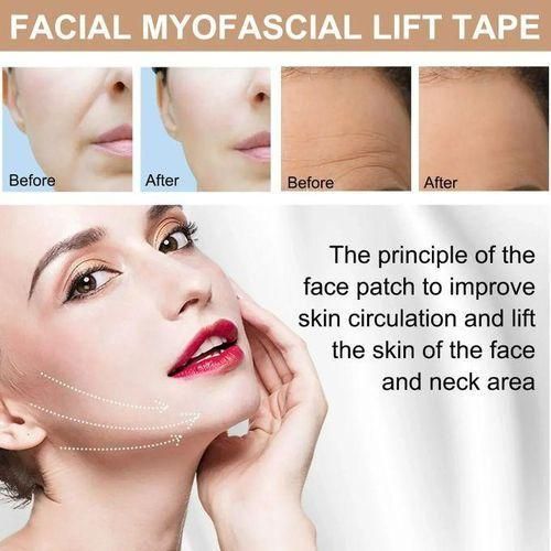 Kinesiology Tape Bande Elastique de Kinésiologie et Lifting du Visage 5cm x 5m Adhésif, Résistant à L'eau