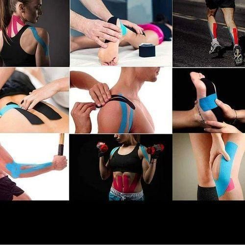 Kinesiology Tape Bande Elastique de Kinésiologie et Lifting du Visage 5cm x 5m Adhésif, Résistant à L'eau