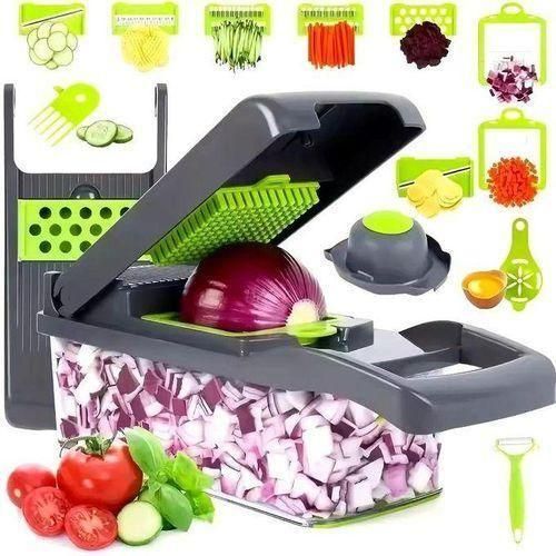 Coupe-légumes, trancheuse de légumes, Hachoir à Légumes Multifonctionnel avec Poignée