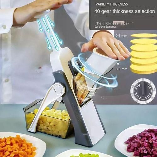 Trancheuse à légumes multifonctionnelle, râpe pliable, sûre et facile à couper les pommes de terre frites