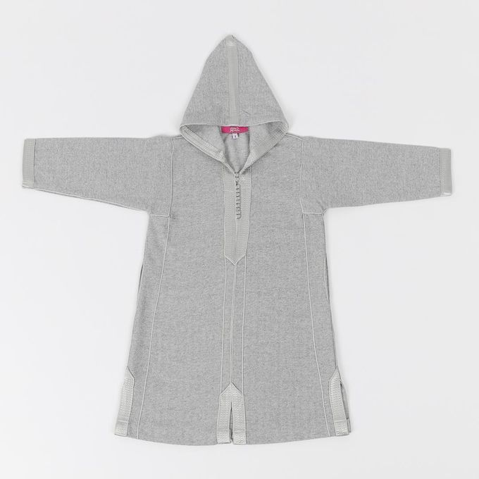 Jabador Maroc Djellaba Flanelle Garçon haute qualité - Gris clair