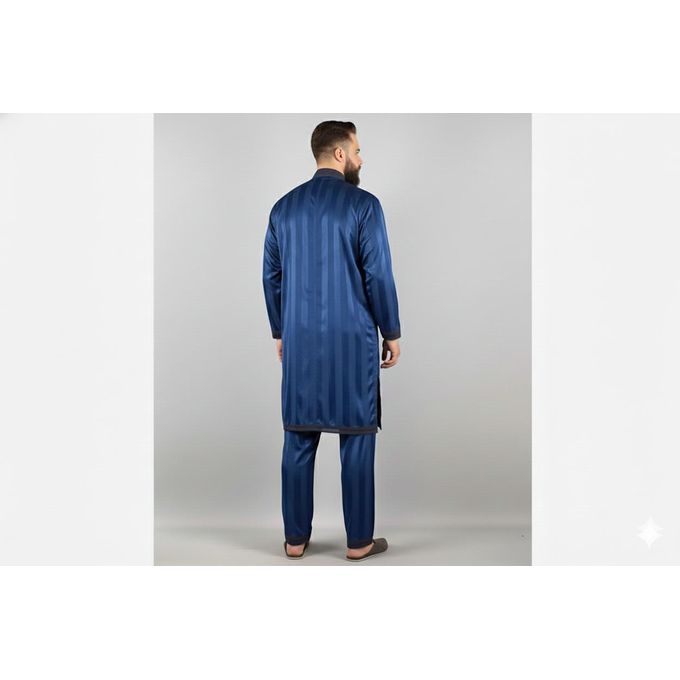 Jabador Maroc Djellaba Soussdi Debbana Homme - Bleu marine .