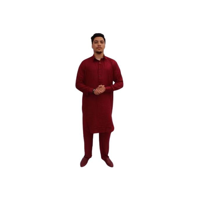 Jabador Maroc Ensemble Pakistani 100/100 coton- bordeau
