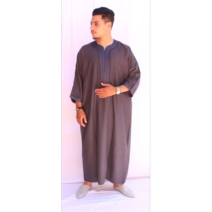 Jabador Maroc Gandoura MLIFA Demi saison- gris.