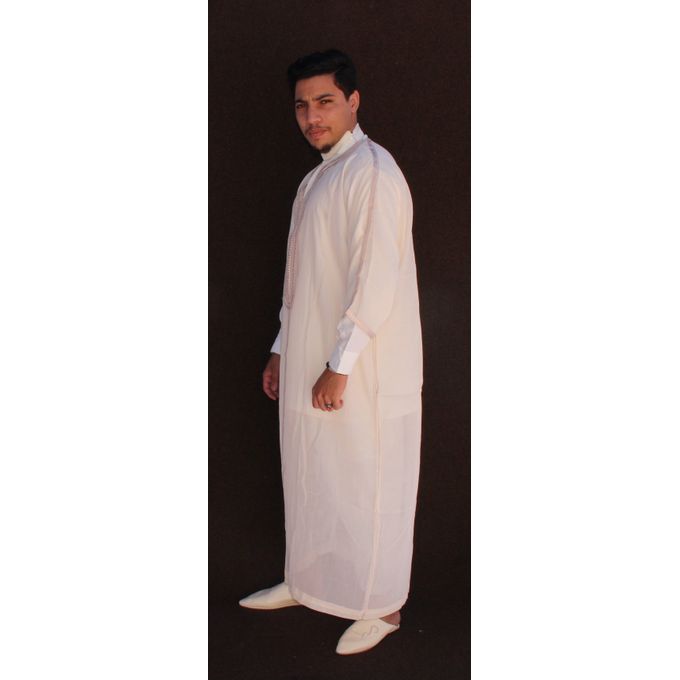 Jabador Maroc Gandoura soussdi a la main haute couture - beige