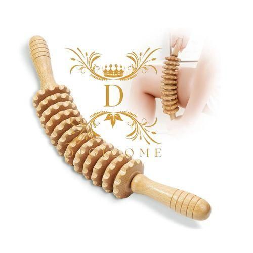 Rouleau de massage Bouncy Premium au design incurvé, outils de massage thérapeutique en bois pour la sculpture du corps,