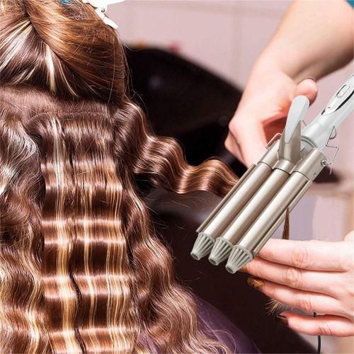 Fer à friser professionnel en céramique à triple baril, styler cheveux,bigoudi