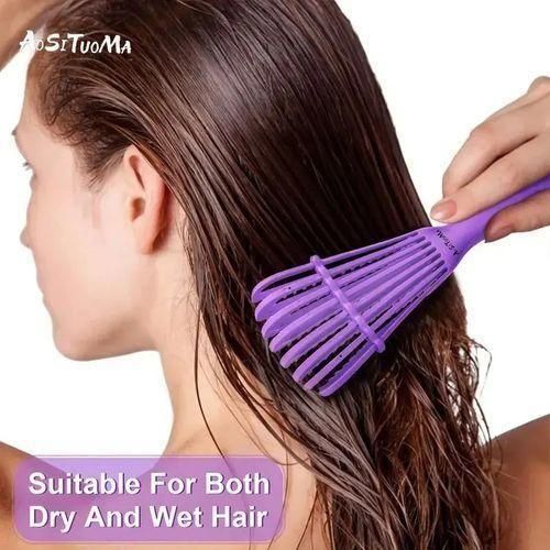 Brosse démêlante Octopus Brush Pour Cheveux Bouclés En Silicone à 8 bras Unisex
