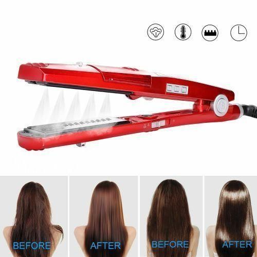 Kemei Lisseur brosse de Cheveux Vapeur En Céramique Professionnel plaque