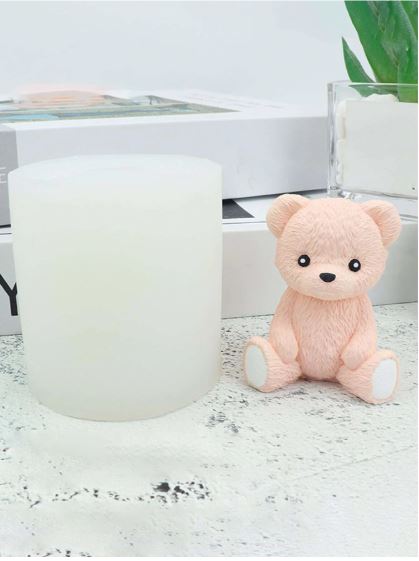 1 Moule En Silicone En Forme D'un Ours Pour La Fabrication De Savon bougie