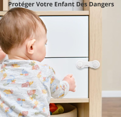 Image de 3 Pièces Serrure de sécurité pour Armoire, Réfrigérateur, Tiroir