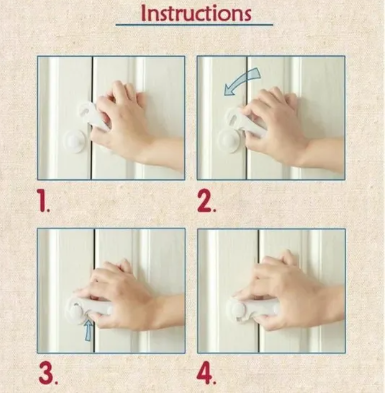 Image de 3 Pièces Serrure de sécurité pour Armoire, Réfrigérateur, Tiroir