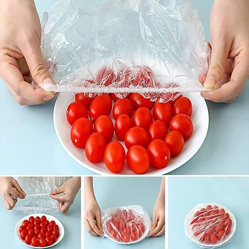 Image de (300 Pièces) sacs de conservation pour les restes frais, aliments, réutilisables, élastiques - Unbranded