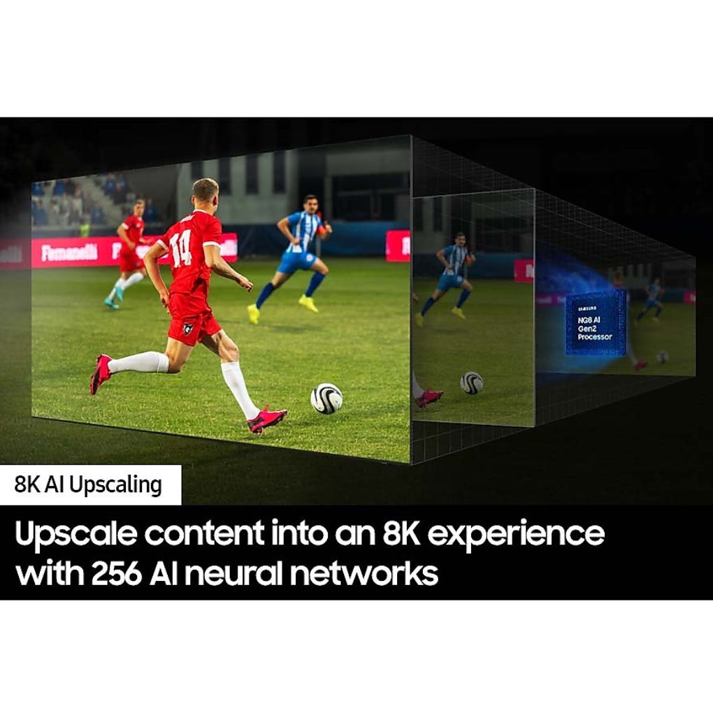Image de 65 Neo QLED 8K QN800D Tizen, Dolby Atmos, Processeur IA Gen2, Upscaling IA, Infinity One Design