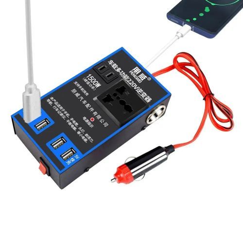 Adaptateur Prise Voiture 12V/24V à 220V, Chargeur Allume-Cigare avec USB pour Smartphones et Petits Électroménagers 1