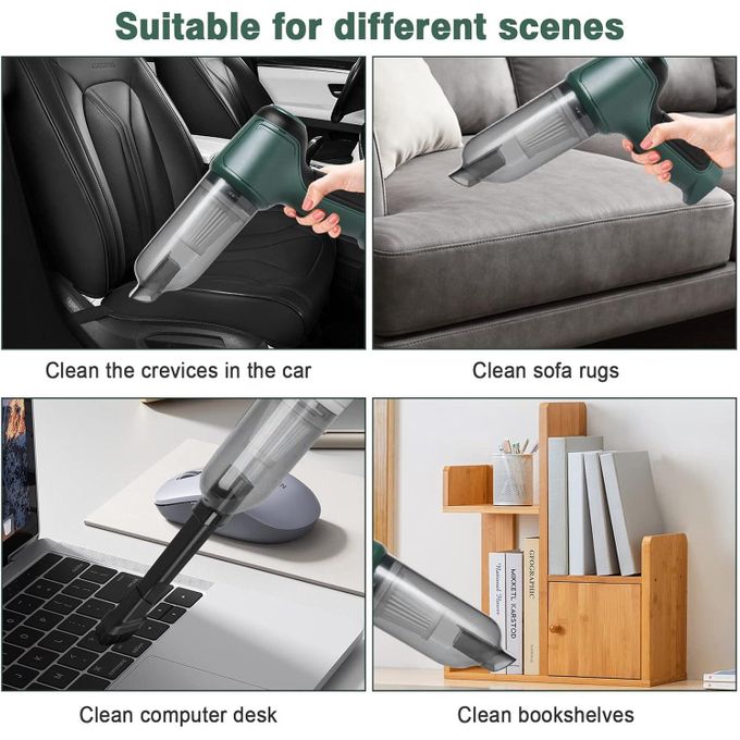 Image de Aspirateur électrique 3-IN-1 et souffleur d'air, aspirateur automatique à main sans fil Portable et Rechargeable