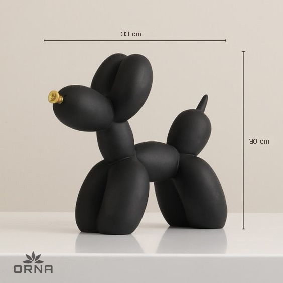 BALLOON DOG . Sculpture de chien ballon en résine