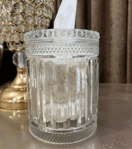 Boite a Mouchoirs En Verre de très bonne qualité Transparent 17cm/12,5