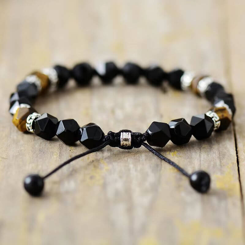 Bracelet Tibétain en Onyx Noir