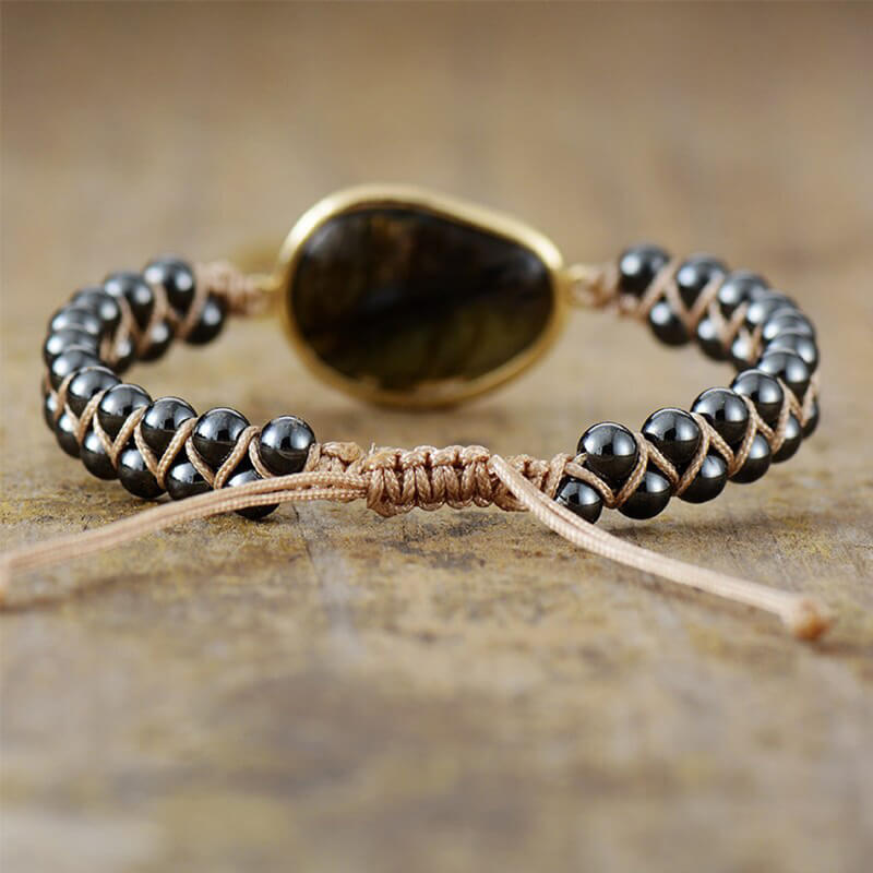 Image de Bracelet Tressé en Labradorite - Unbranded