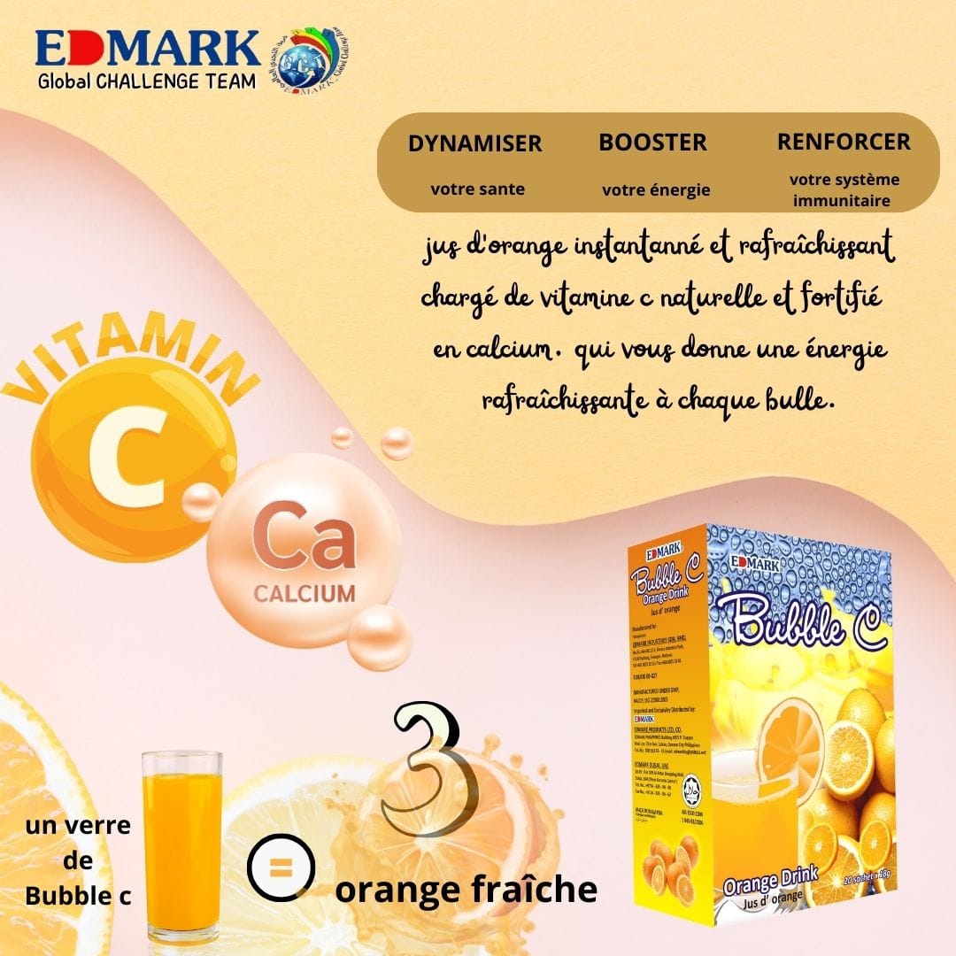 Bubble C - Boisson Instantanée aux Extraits d'Oranges