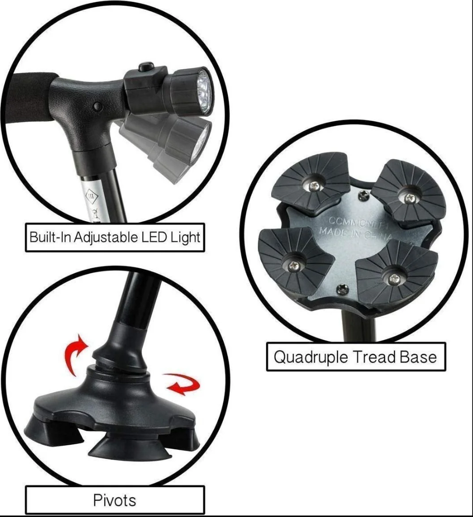 Image de CANNE PLIANTE EN ALUMINIUM AVEC LUMIÈRE LED, PLIABLE