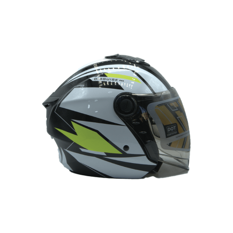 Casque Moto - EVO Jaune, Blanc, Noir