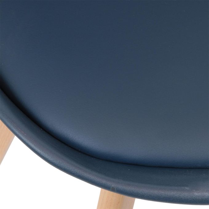 Image de Chaise Scandinave CMP Paris avec Coque Rembourrée - Bleu - Unbranded