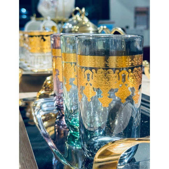Coffret de 6 Verres en cristallin - Multi Couleurs - 280 ml - Cristal - Set de 6 - Élégance et Qualité