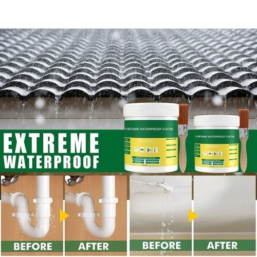 Image de colle de réparation adhésive 500g, mastic, polyuréthane, avec brosse, imperméable Invisible - Unbranded
