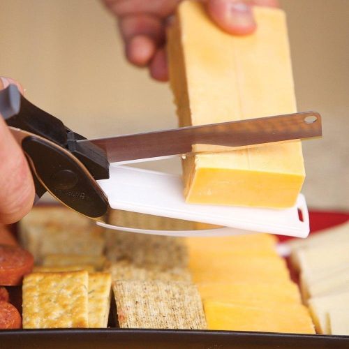 Couteau de Cuisine Intelligent en Acier avec Mini Hachoir Intégré