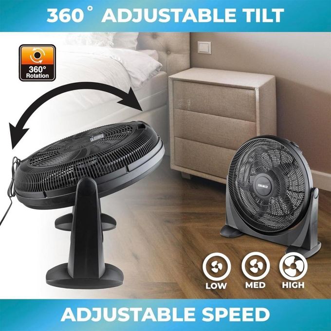 Echolink Ventilateur de sol 20 pouces 3 vitesses, 100W, Silencieux, VS-20100