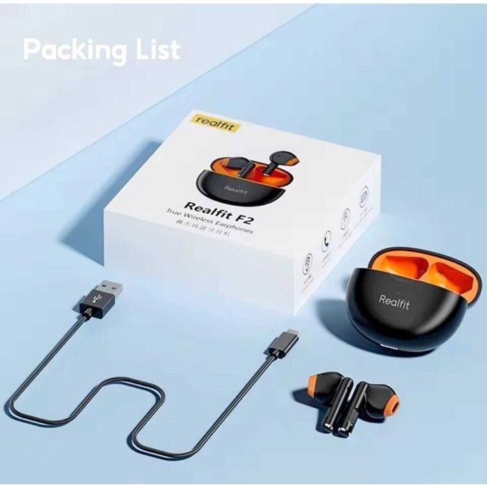 Écouteurs Bluetooth - Realfit - F2 Pro - ANC - ENC - Autonomie 28 heures