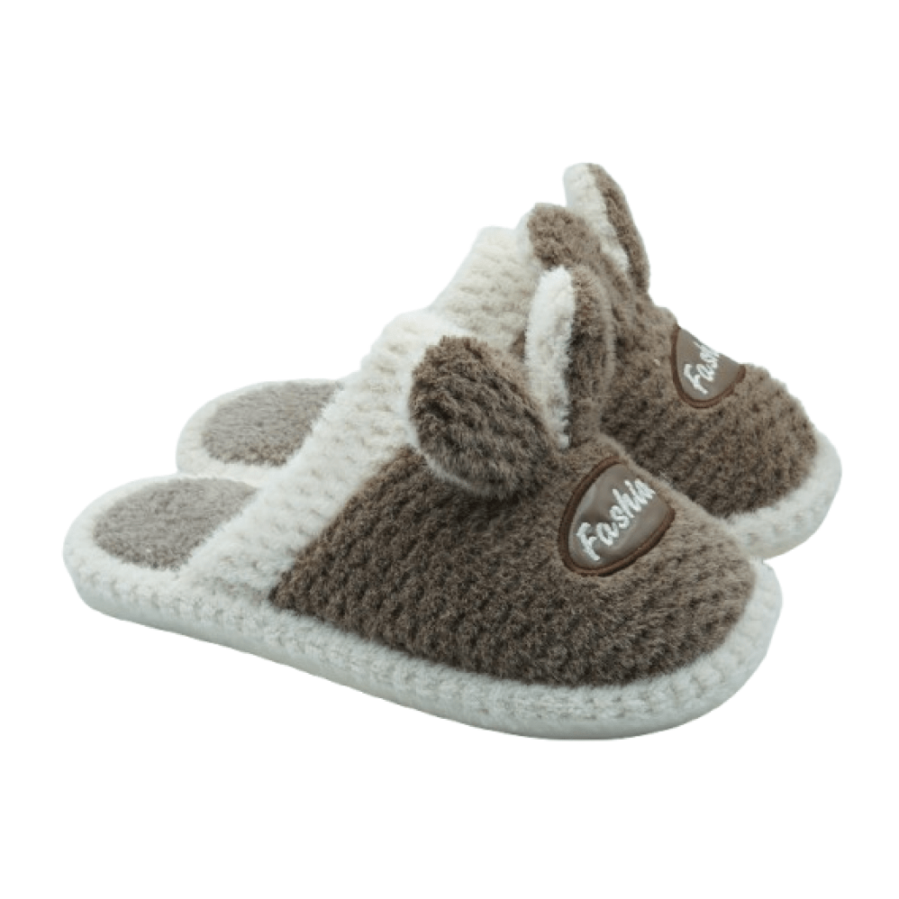 Élégantes pantoufles chaudes en peluche