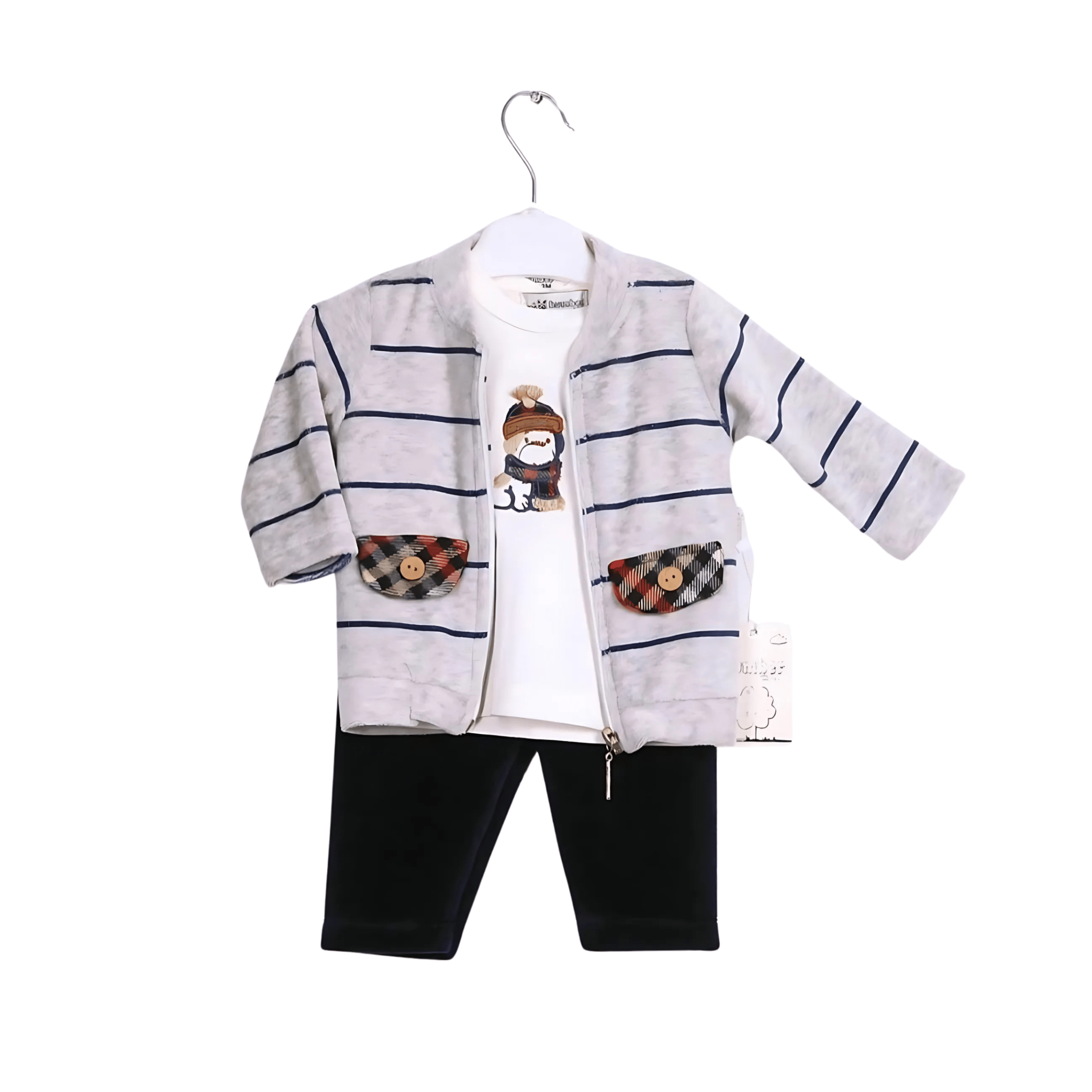 Image de Ensemble bébé haut à motifs voitures et pantalon velours côtelé - Unbranded