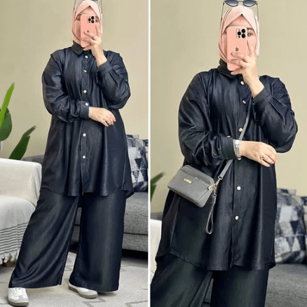 Ensemble Deux Pièces en Denim Fluide