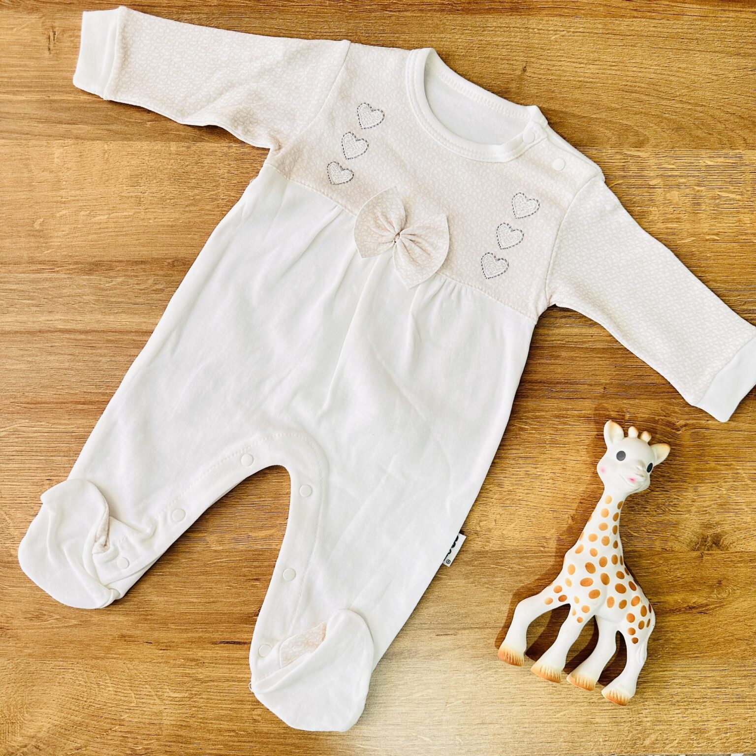 Image de Grenouillère ourson bébé extra confort blanche – Sebi - Unbranded