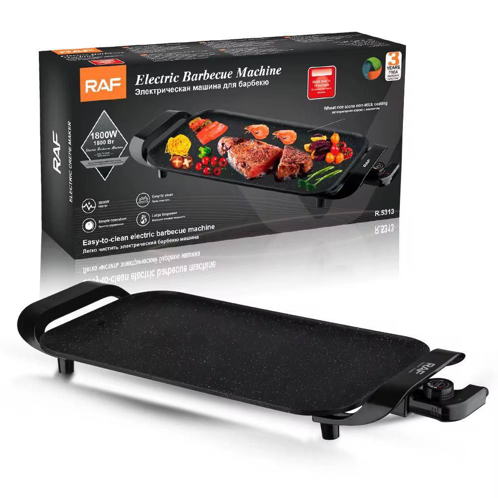 Grill électrique, Grill de Barbecue domestique sans fumée, Plancha antiadhésive