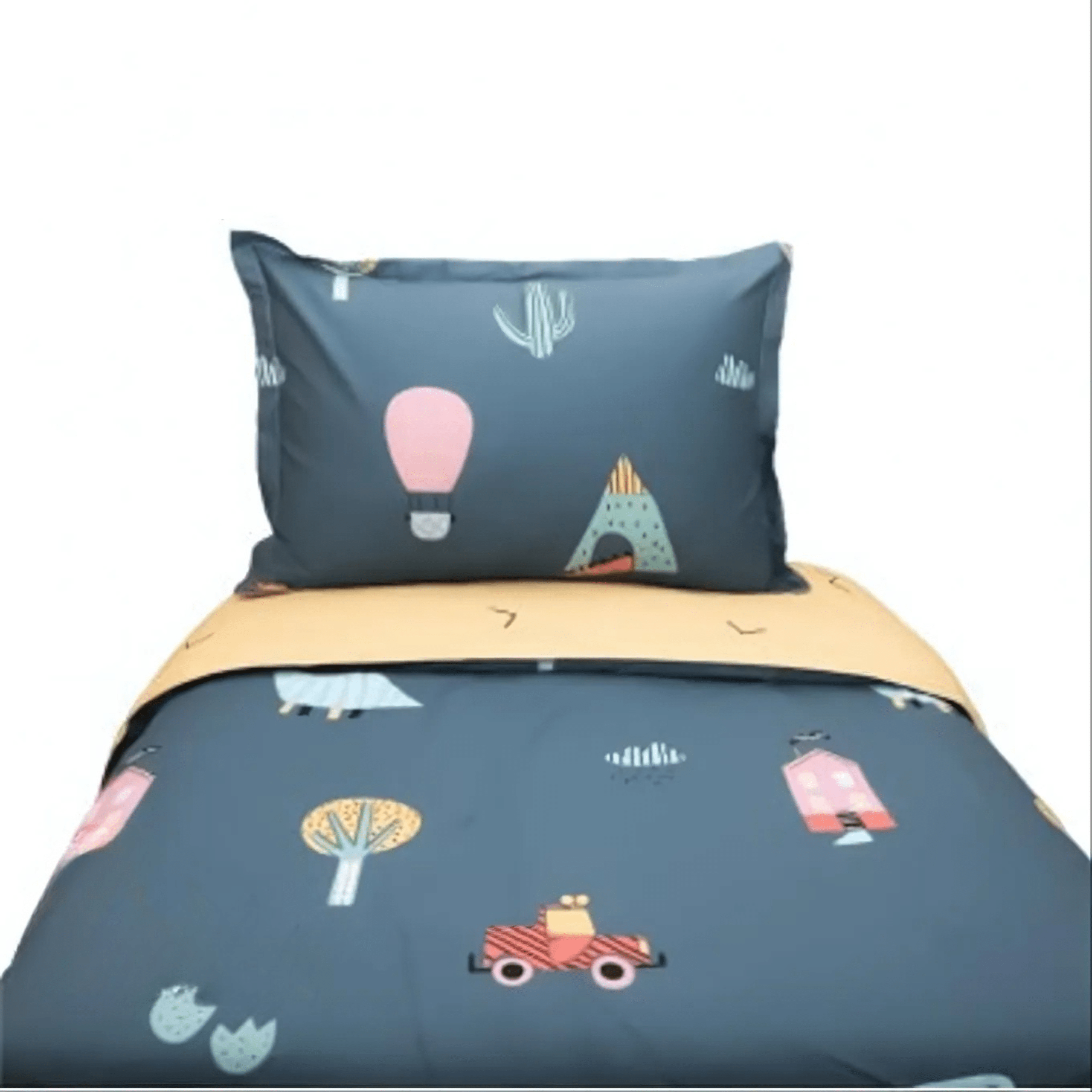 Image de Housse de Couette 2 Faces avec 1 Taie d'Oreiller - Unbranded