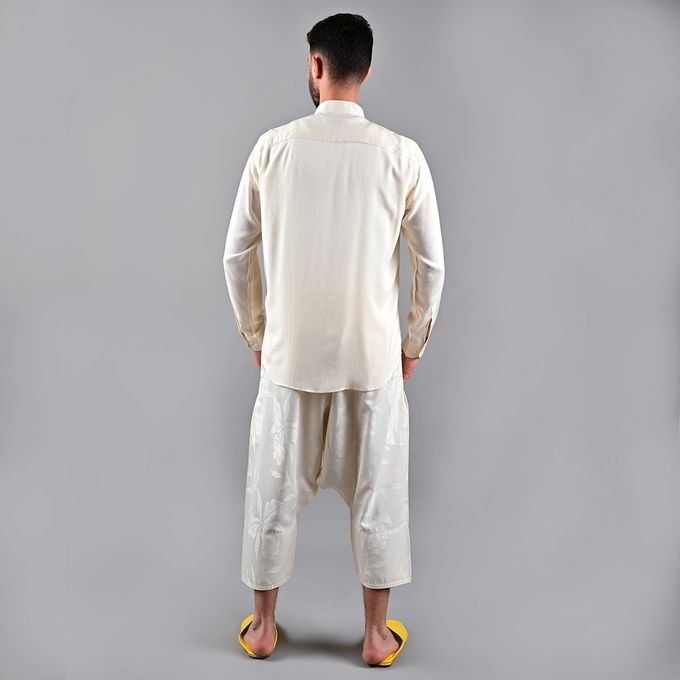 Image de Jabador Maroc Chemise et pantalon kandrissi - Blanc cassé - Unbranded