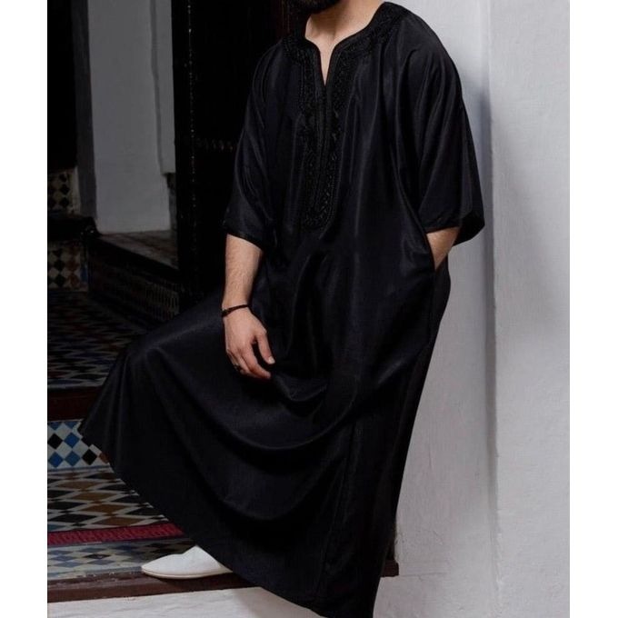 Image de Jabador Maroc Gandoura Amir homme - Noir - Unbranded