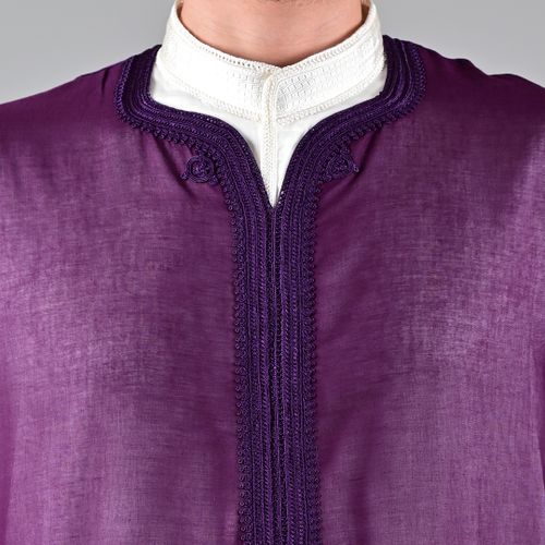 Image de Jabador Maroc Gandoura soussdi à la main - Mauve - Unbranded