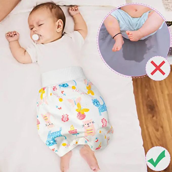Jupe-Short Imperméable pour Tout-Petits – Couches Réutilisables avec Absorption Intégrée