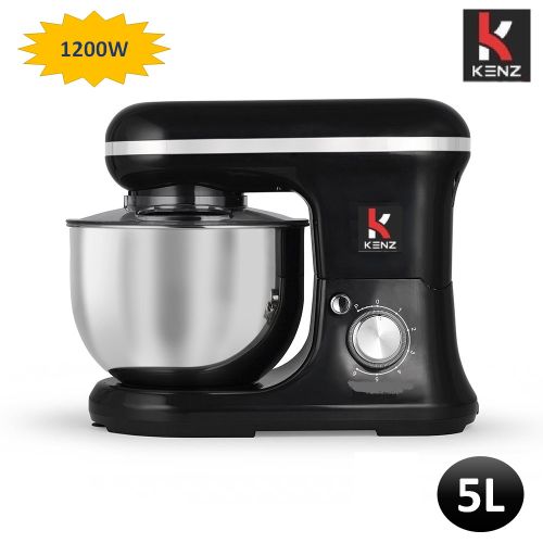 Kenz Robot pétrin pâtissier 6 vitesses 1200w, 5L, multifonction